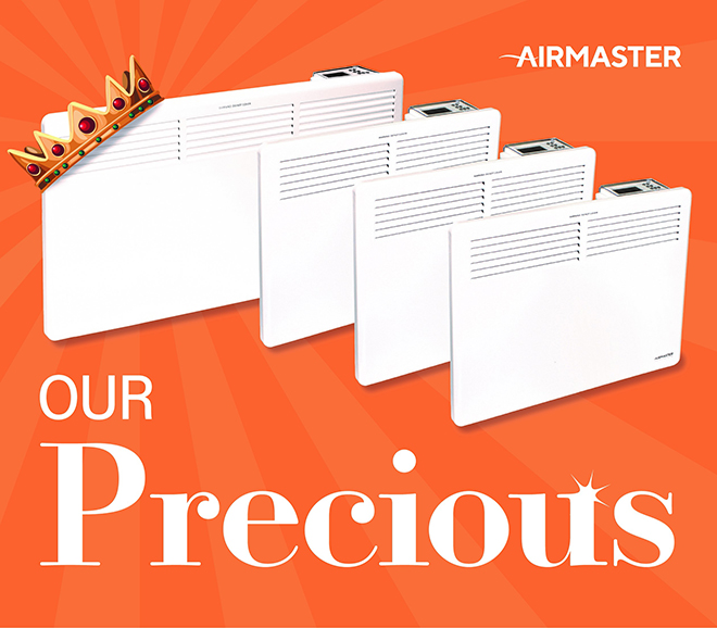 Airmaster "Our Precious" slim line panel heater range