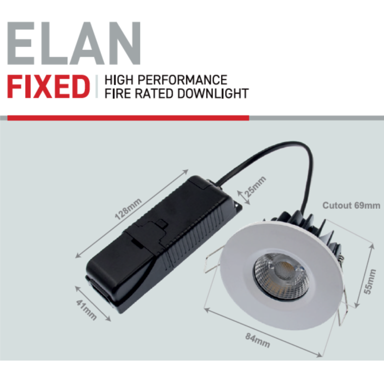 ELD ELAN-3K Downlight Fixed LED 8W Warm White - NO BEZEL