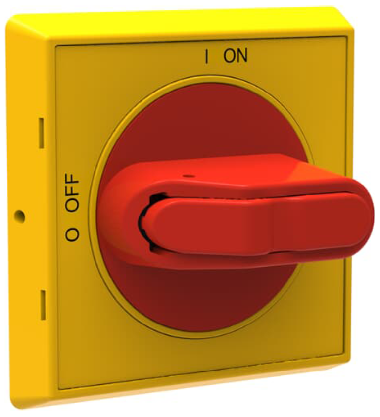 Handle Square Bezel Red/Yellow Padlock