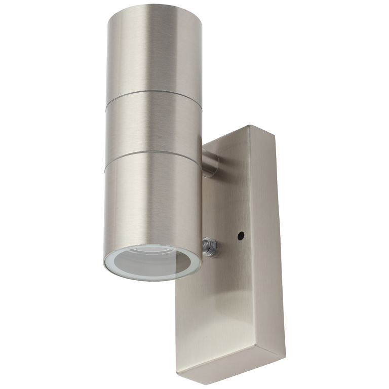 FORUM ZN-34022-SST LETO EXTERNAL UP & DOWN WALL LIGHT | BRUSHED CHROME