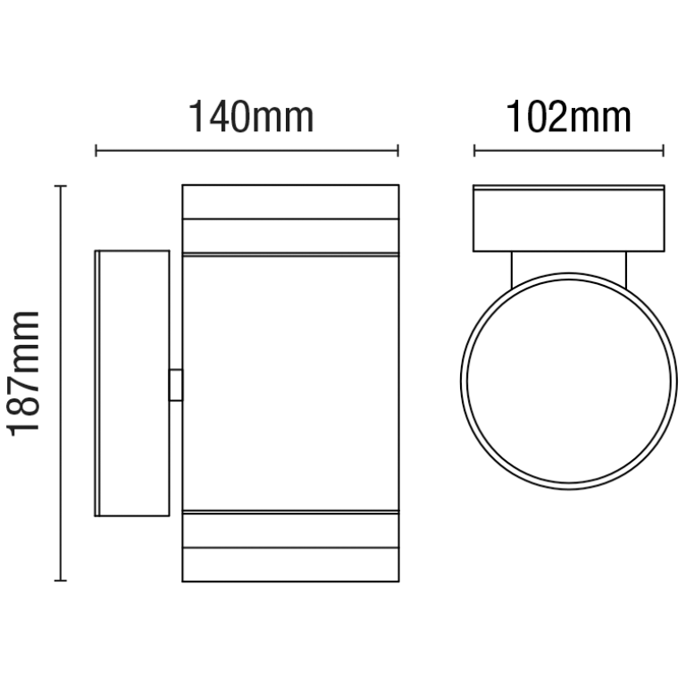 FORUM ZN-29189-ATR LENS UP/DOWN EXTERNAL WALL LIGHT | ANTHRACITE