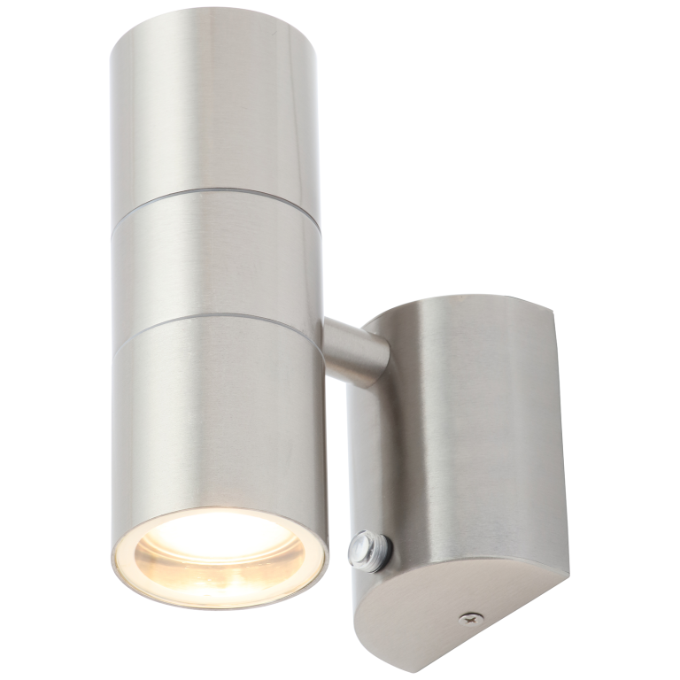 FORUM ZN-34022-SST LETO EXTERNAL UP & DOWN WALL LIGHT | BRUSHED CHROME