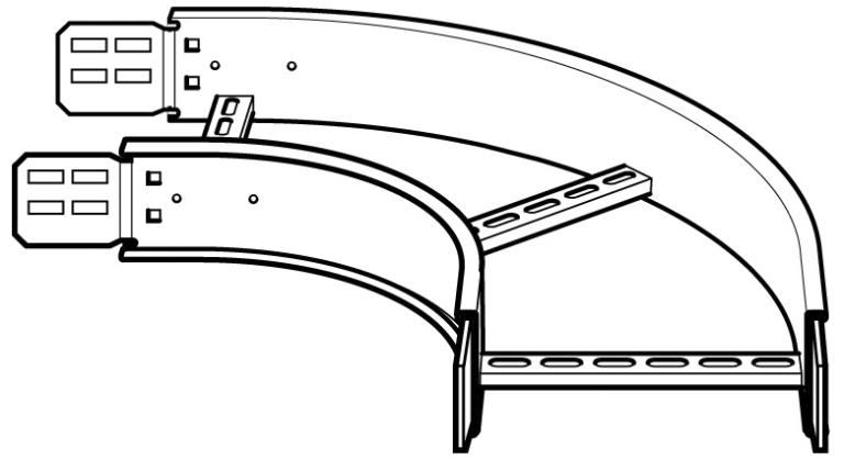 Legrand PFB30090300G Flat Bend 300mm 300R