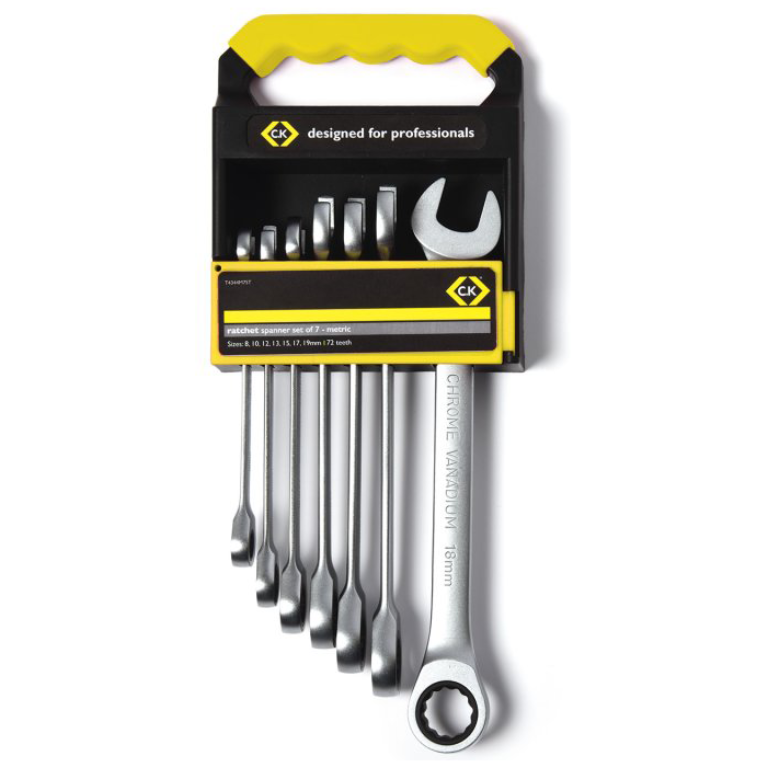 C.K Tools T4344M7ST Metric Ratchet Spanner Set of 7