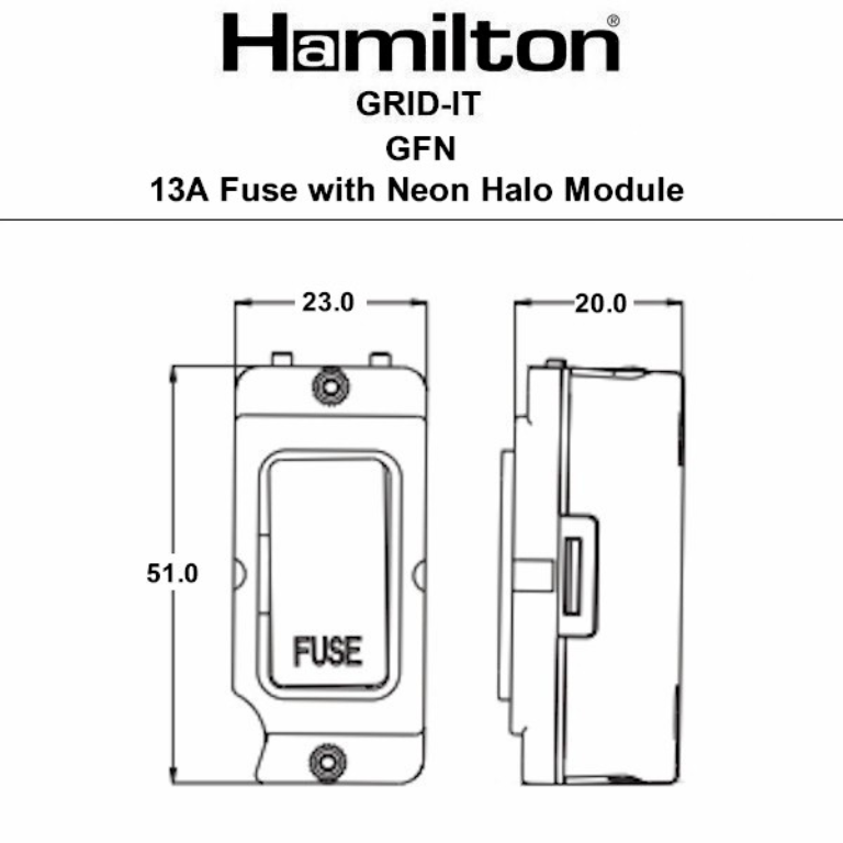 Hamln IFNSS-R Rckr Grid Insert +Neon 13A