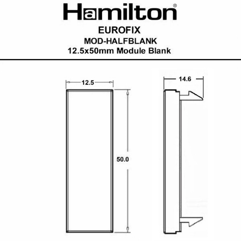 Hamln MOD-HALFBLANKW Fntplt 50x12.5mm