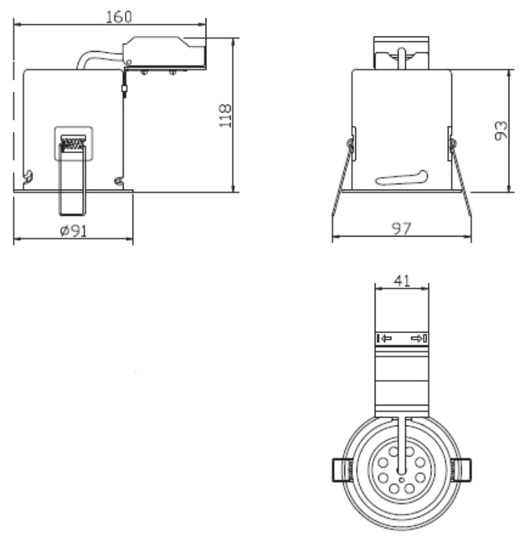 KNIGHTSBRIDGE VFCFTBC TILTABLE IP20 FIRE RATED DOWNLIGHT | BRUSHED CHROME