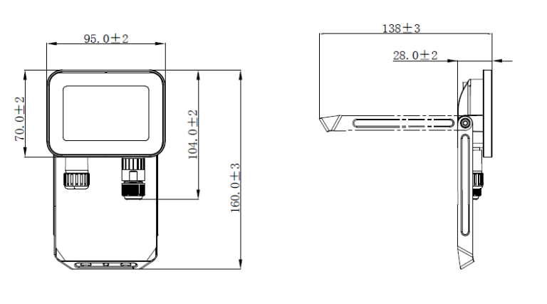 230V IP65 10W LED FLOOD