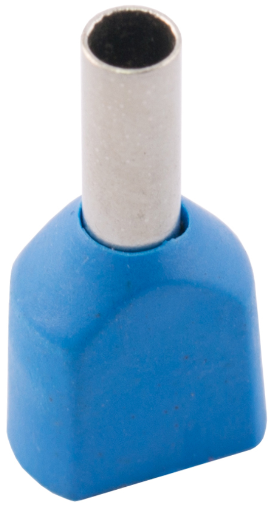 Bootlace Ferrule Twin 2.5mm Blue