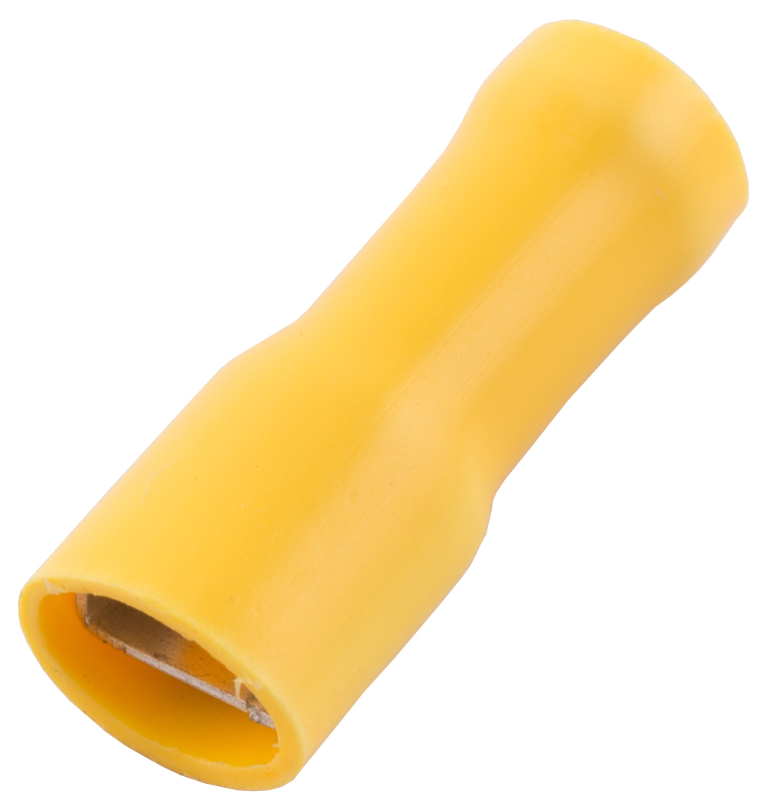 Yellow Insulated Female Terminal 6.3mm