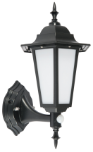 Lantern LED Upward PIR 7W Black Polycarbonate 4000K 370Lm