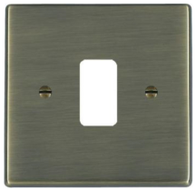 Hartland Grid-IT Antique Brass 1G Grid Fix Aperture Plate With Grid