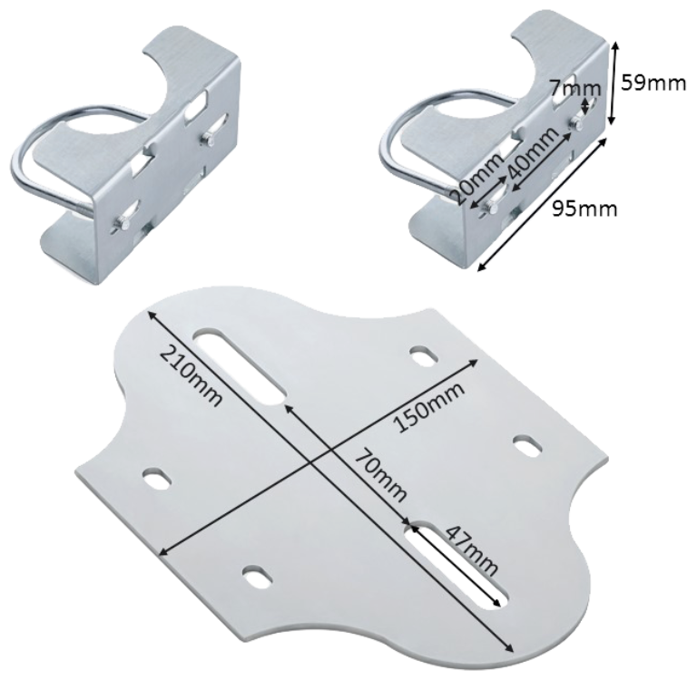 Floodlight/Bulkhead Scaffold Pole Bracket Up To 4kg