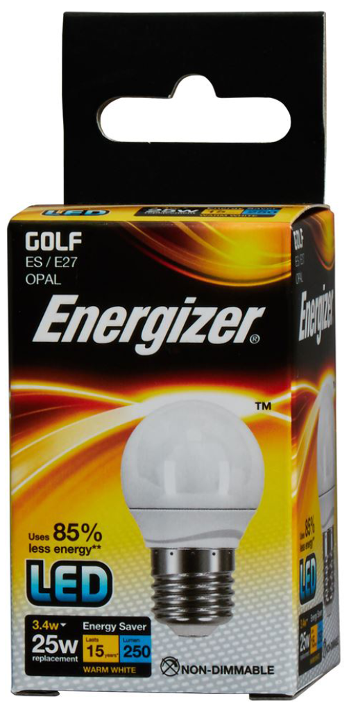 Energizer Lamp S8836 LED Golf Ball E27 3.4W 2700K