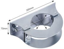 K R Products 70mm - 90mm Pole Bracket for 1 X LED Floodlight