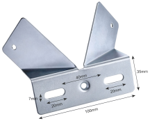 K R Products Bracket for Mounting Floodlights on a 90 Degree Corner