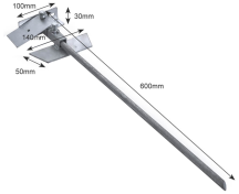 Spike Ground For 1X10/20W LED Zinc Plated 150/500W Floodlight