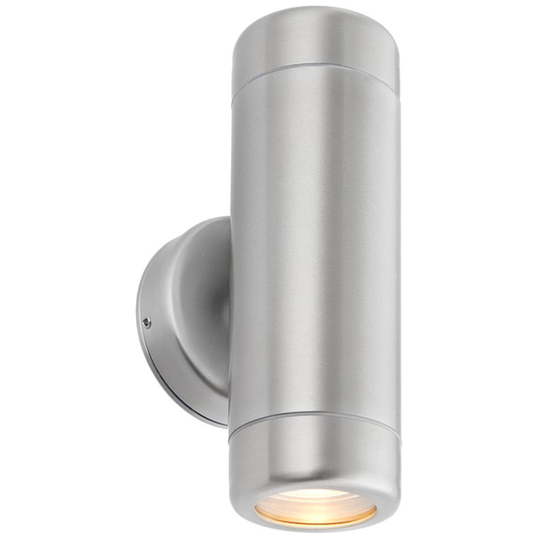 Saxby Lighting Odyssey 2 Light IP65 GU10 Wall Light - Stainless Steel