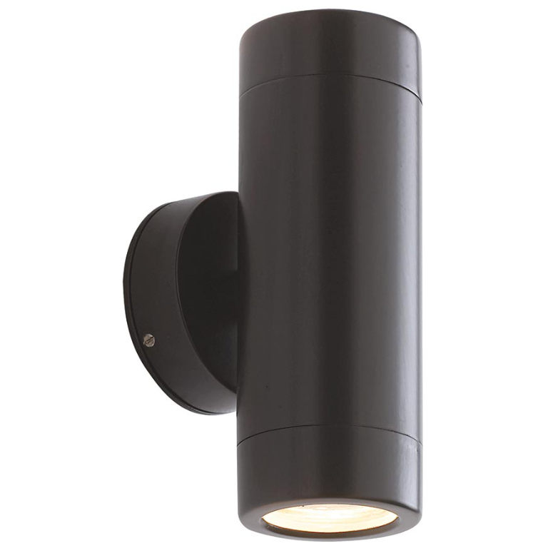 Saxby Lighting Odyssey 2 Light IP44 GU10 Wall Light - Black