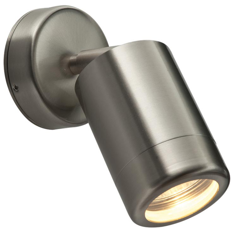 Saxby Lighting Odyssey IP65 GU10 Spot Wall Light - Stainless Steel