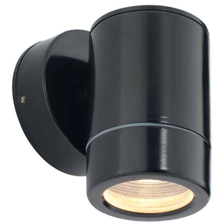 Saxby Lighting Odyssey 1 Light IP44 GU10 Wall Light - Black