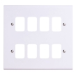 GRID PLATE 8G WHITE