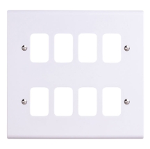 GRID PLATE 8G WHITE