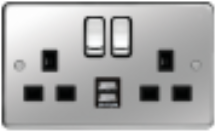 2G 13A DP USB SOCKET