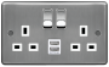 2G 13A DP USB SOCKET