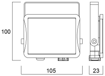 9W LED FLOODLIGHT WHI