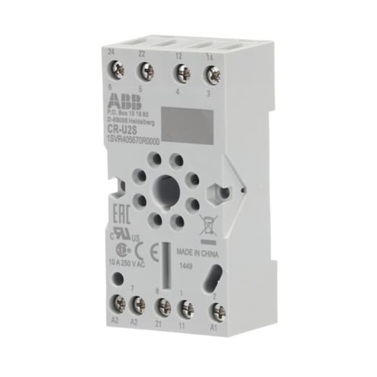 DIN Rail Mount Socket 8 Pin