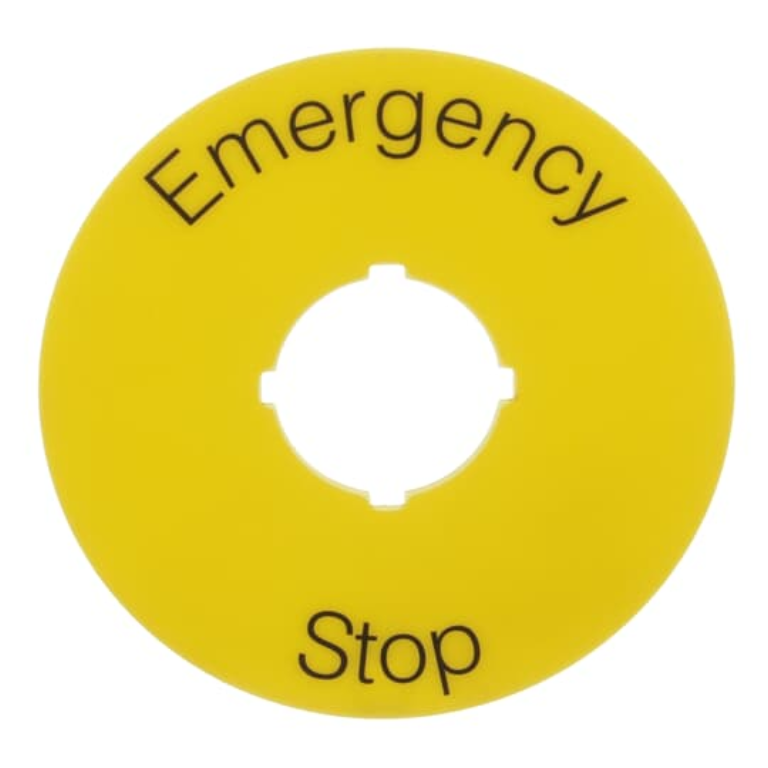 Emergency Stop Legend Ring 