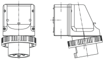 APP INLET 32A 3P+E IP67 RED