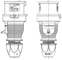 Walther 16A 3P+E 415V Plug IP44