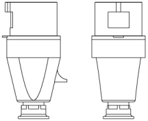 PLUG 63A 3P+E IP67 BLUE