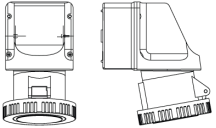 Walther 16A 2P+E 230V Wall Mounted Socket IP67