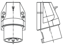 Walther 16A 2P+E 230V Wall Mounted Appliance Inlet IP44