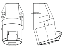 Walther 32A 3P+E 415V Wall Mounted Socket IP44