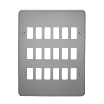 Crabtree 18 Gang Grid Front Plate Metalclad