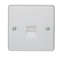 Crabtree 1 Gang Master Telephone Socket White