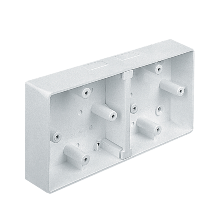 Marshall Tufflex Dual Mini Trunking Mounting Box C/W Round Corners 32mm