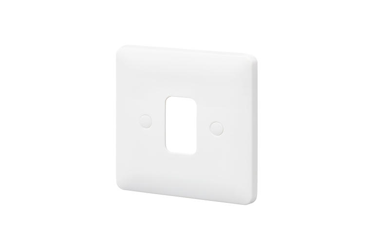 MK Base MB3631WHI 1 Gang Moulded Frontplate