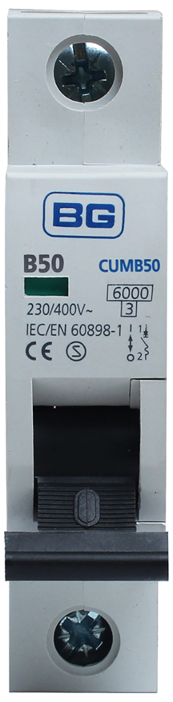 BG 50A Single Pole Type B MCB