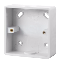 Click Mode 1 Gang 29mm Trunking Round Patress Box