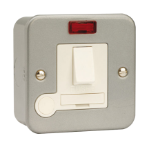 Click Metalclad 13a Switched Fused Spur With Flex Outlet & Neon