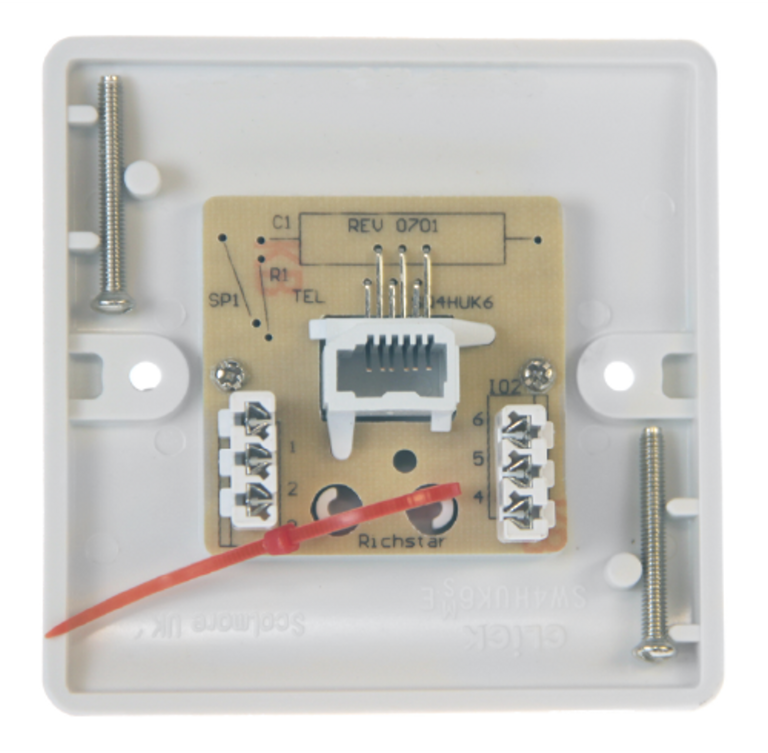 Click CMA124 Socket Telephone Secondary Single White