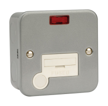 Click Metalclad 13a Unswitched Fused Spur With Flex Outlet & Neon