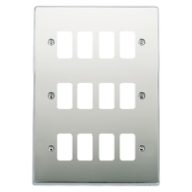 Hartland Grid-IT Bright Chrome 12G Grid Fix Aperture Plate With Grid