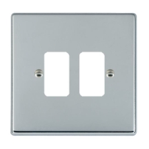 Hartland Grid-IT Bright Chrome 2G Grid Fix Aperture Plate With Grid