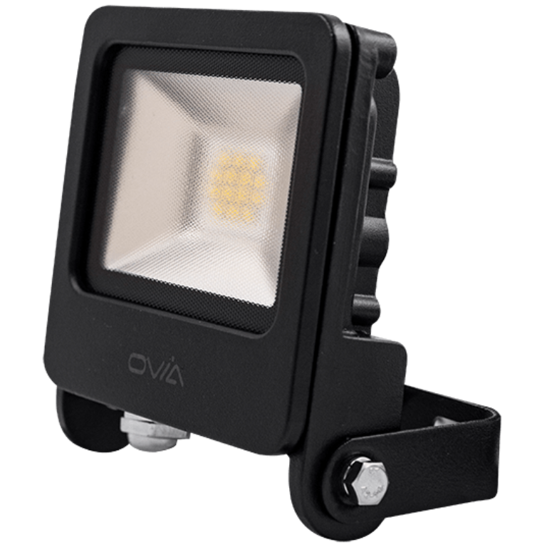 LED FLOOD 10W C/W BLACK